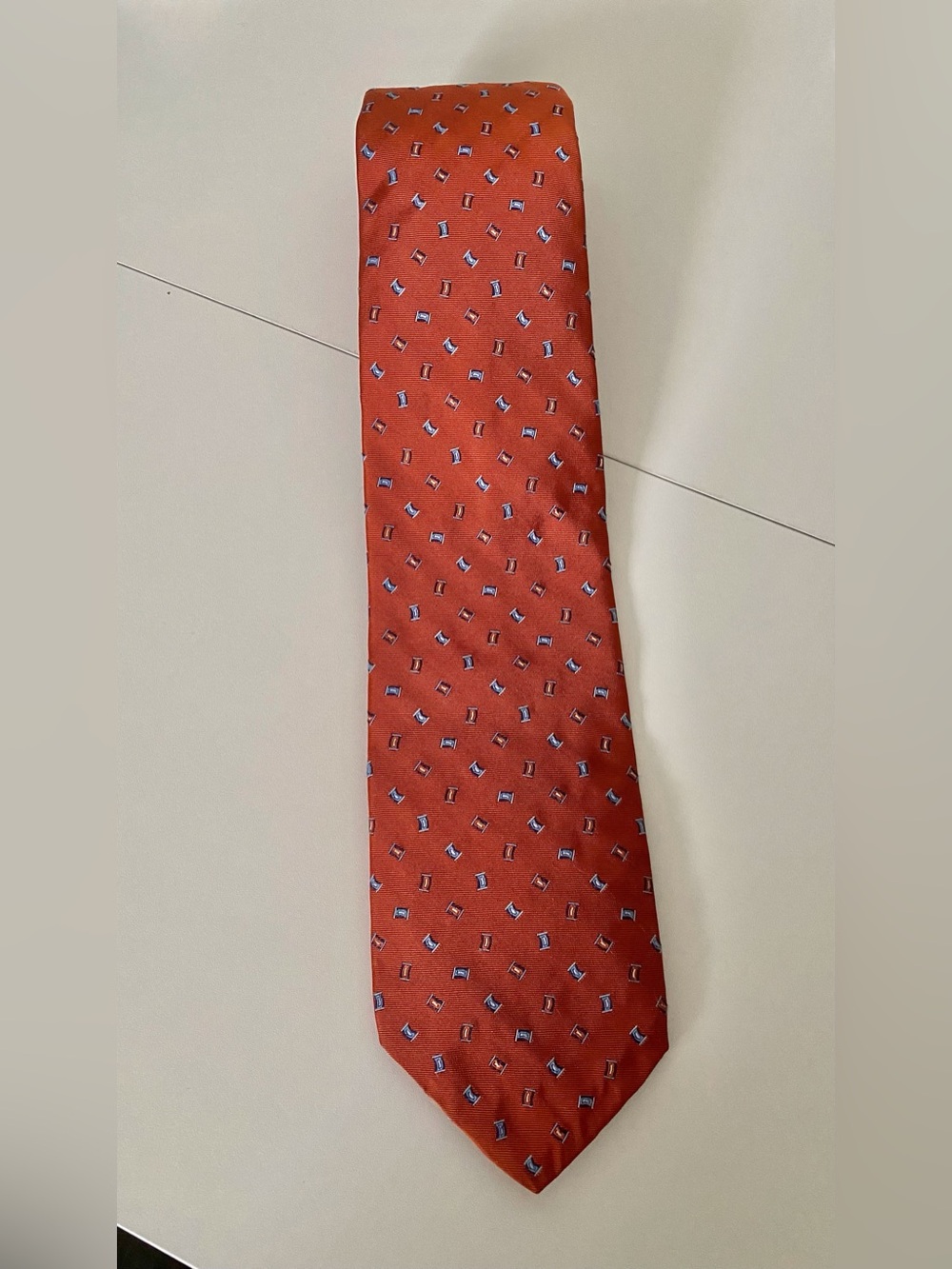 Vintage Tom james Orange tie Executive Collection